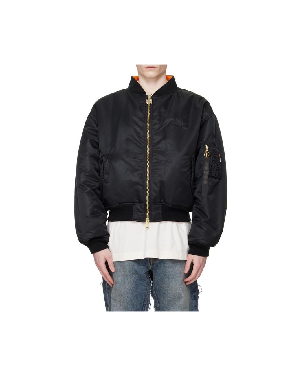 Vetements Black Zip-Fastening Bomber Jacket for men