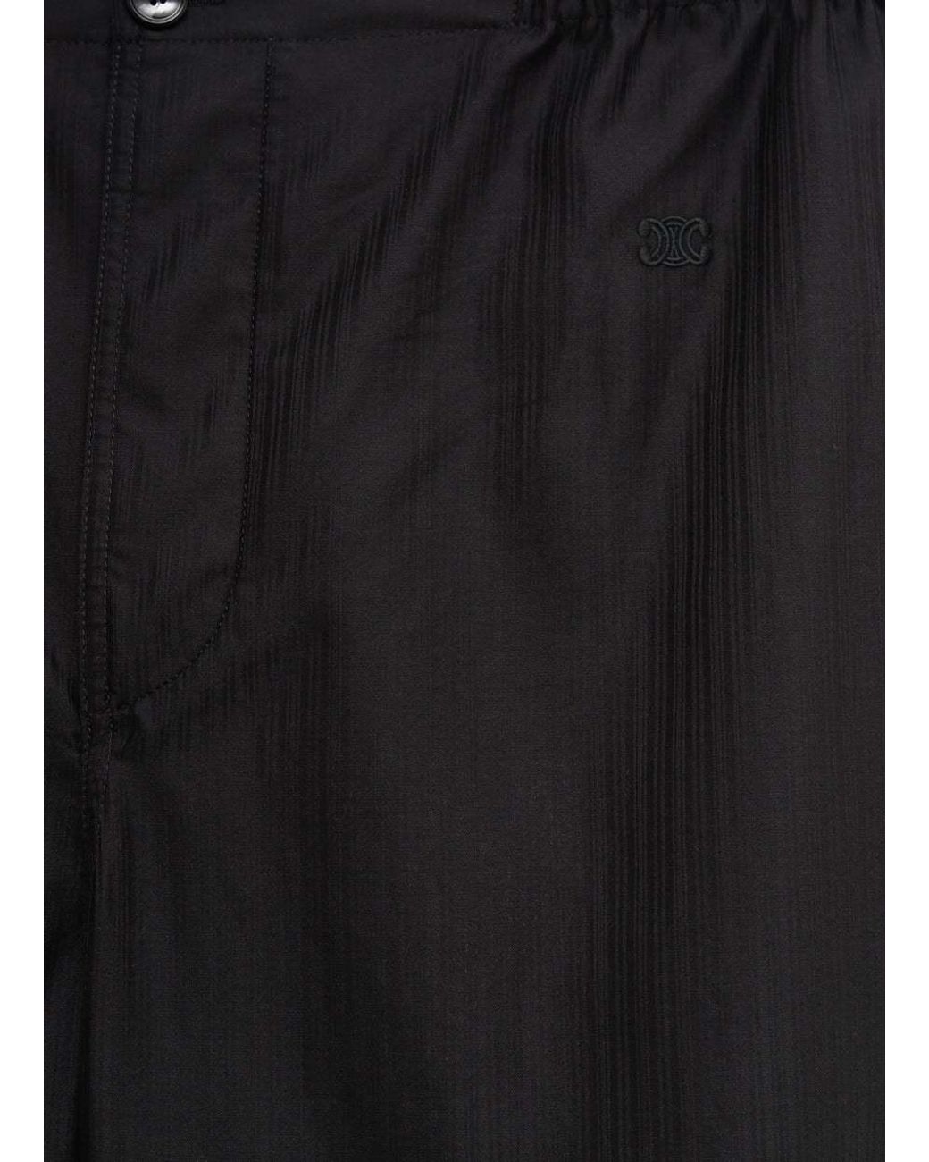 Céline Black Straight Casual Pants for men