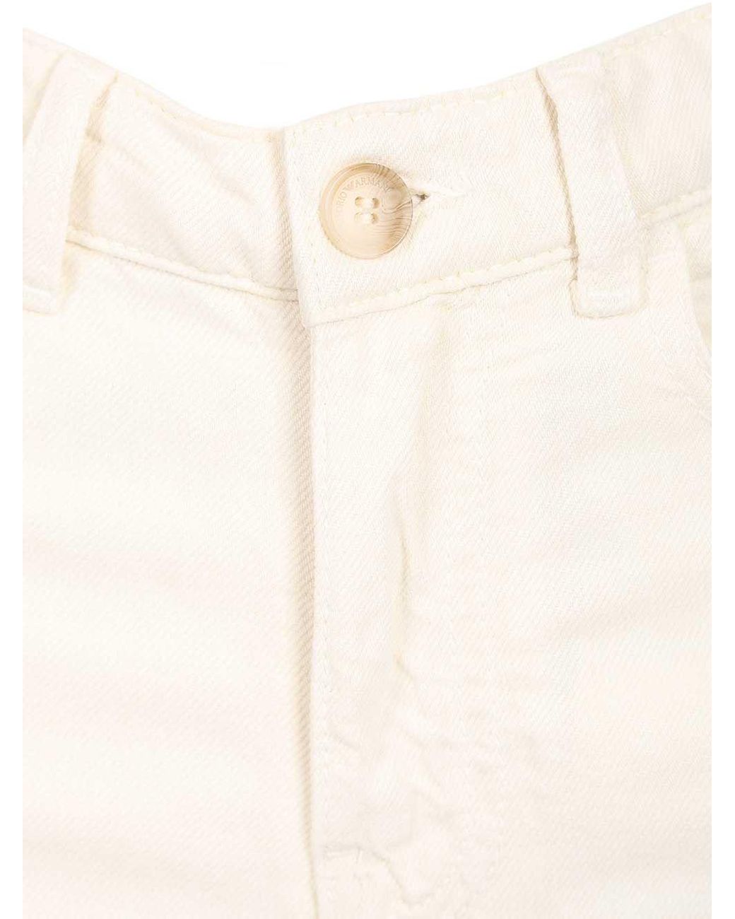 Emporio Armani White エンポリオ アルマーニ ハイライズ ワイドレッグ ジーンズ