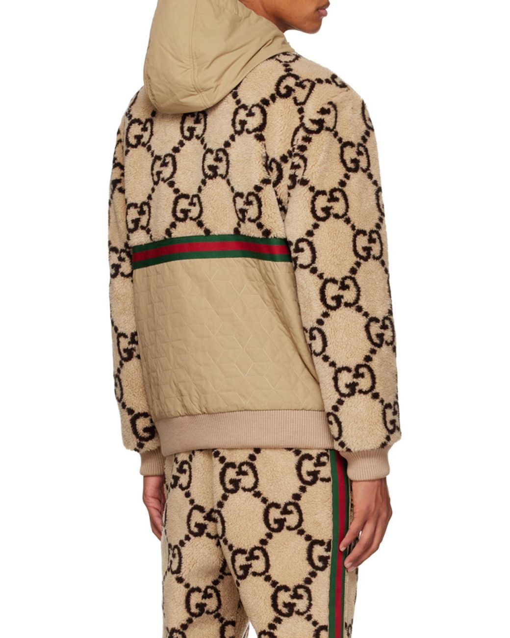 Gucci Natural Gg Jacquard Long-Sleeved Jacket for men