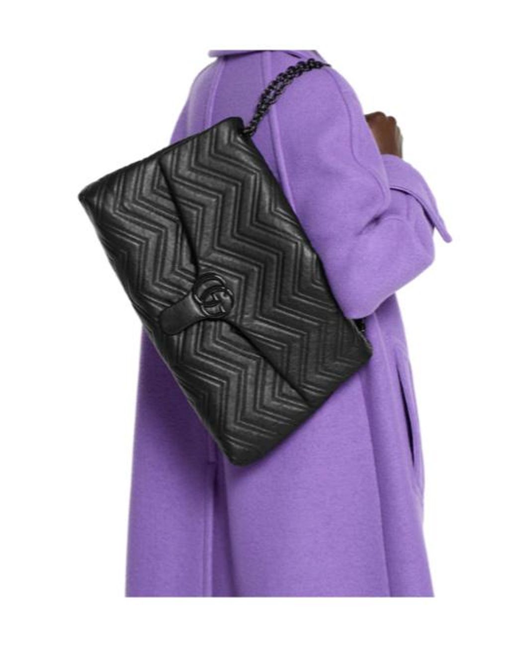 Gucci Black Gg Marmont Maxi Shoulder Bag