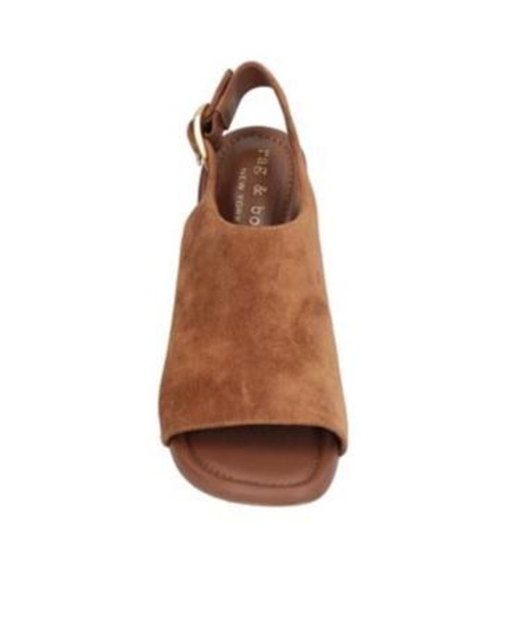 Rag & Bone Brown Round-Toe Block-Heel Sandals