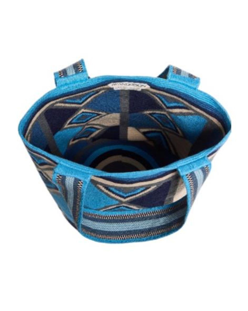 J.W. Anderson Blue Jw Anderson Pattern-Intarsia Knitted Tote Bag
