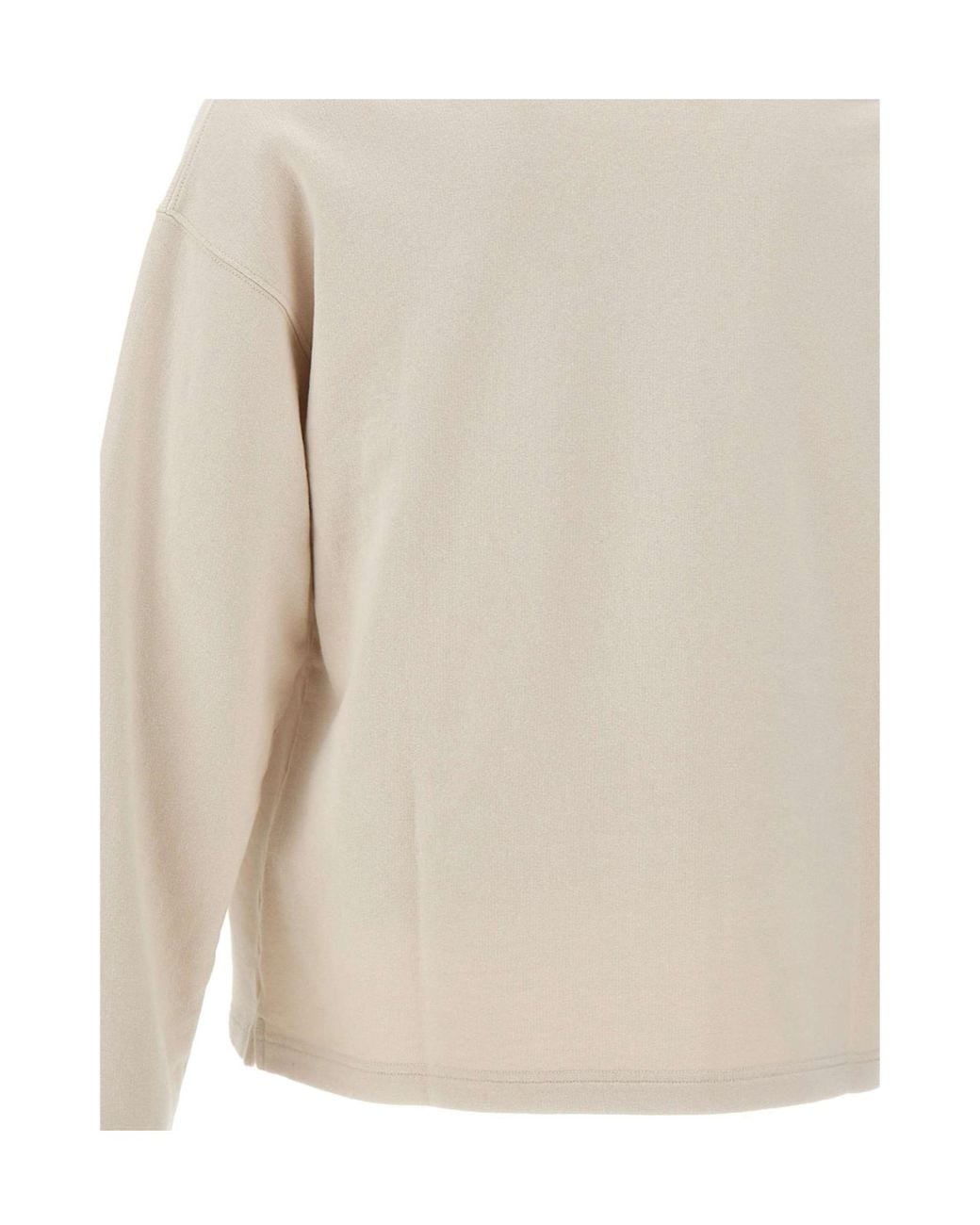 MM6 by Maison Margiela White Logo Printed Crewneck Sweatshirt for men