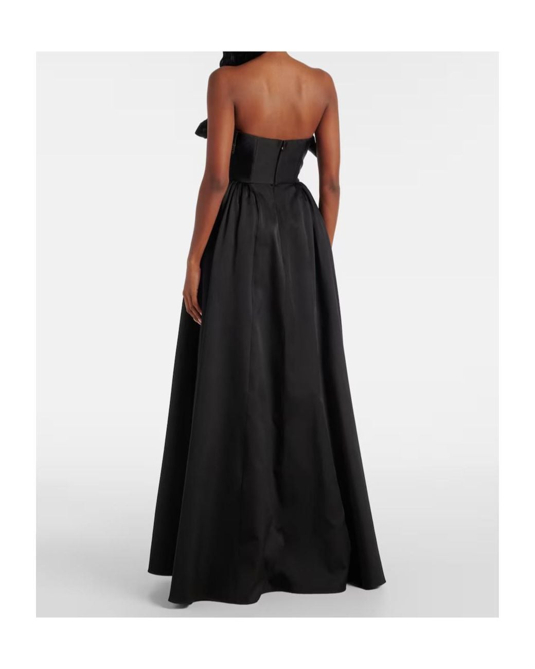 Roland Mouret Black Ruffled Strapless Gown