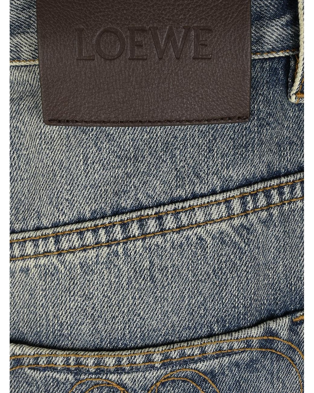 Loewe Blue Logo Patch Straight Leg Jeans