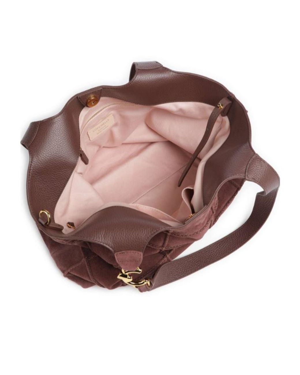 Coccinelle Brown Quilted Panel Tote Bag