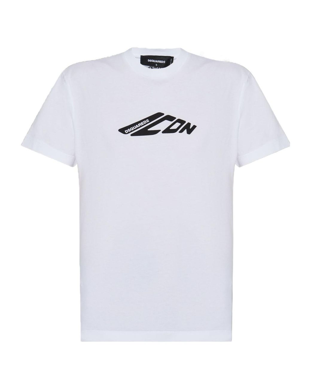 DSquared² White Logo Printed Crewneck T-Shirt