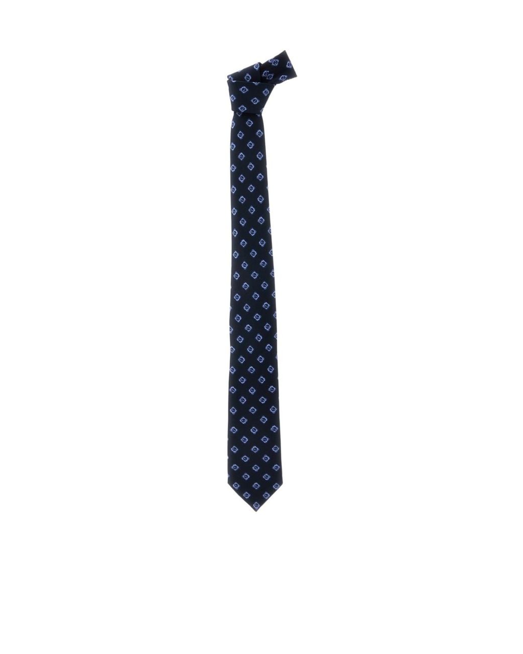 Giorgio Armani Blue All Over Logo Printed Tie for men