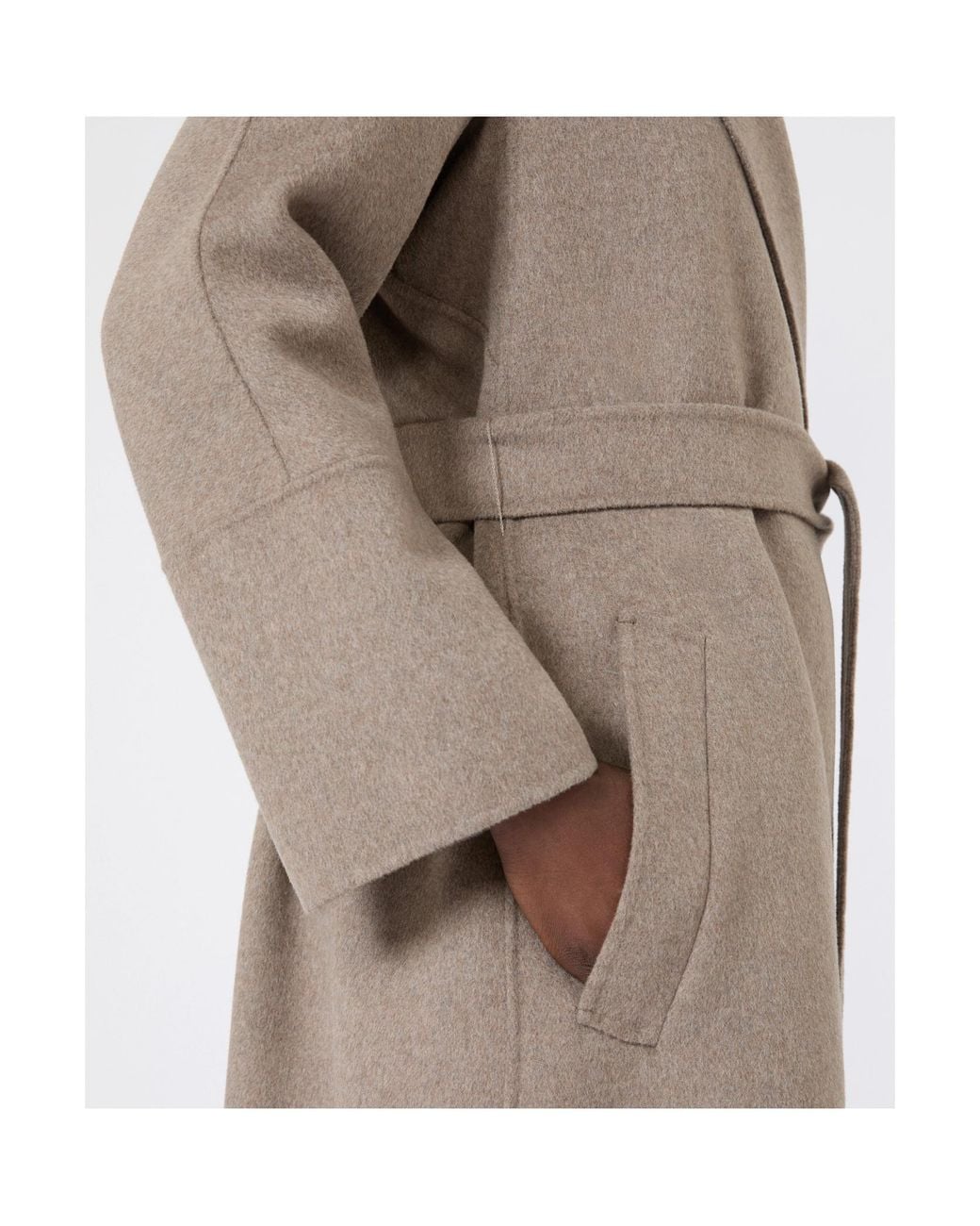Max Mara Natural Wool Robe Coat