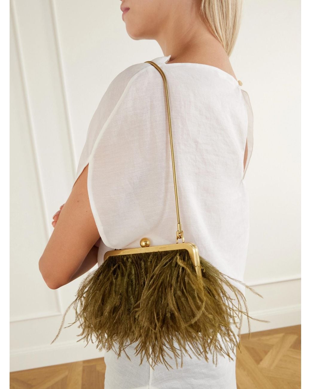 Khaite Metallic Satin Shoulder Bag