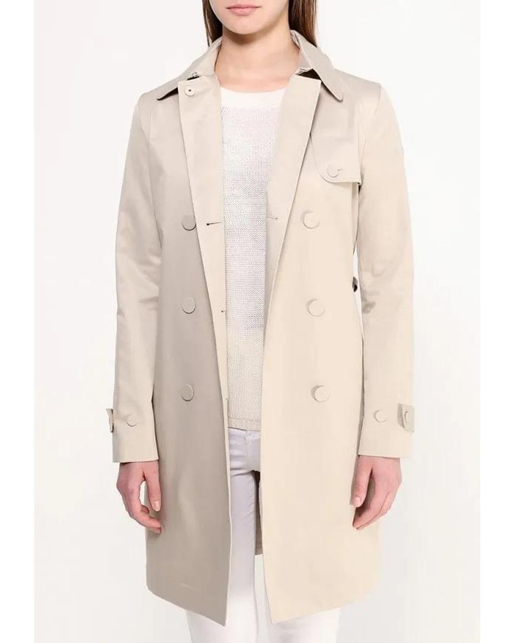 Armani Jeans Natural Lapel Belt Trench Coat