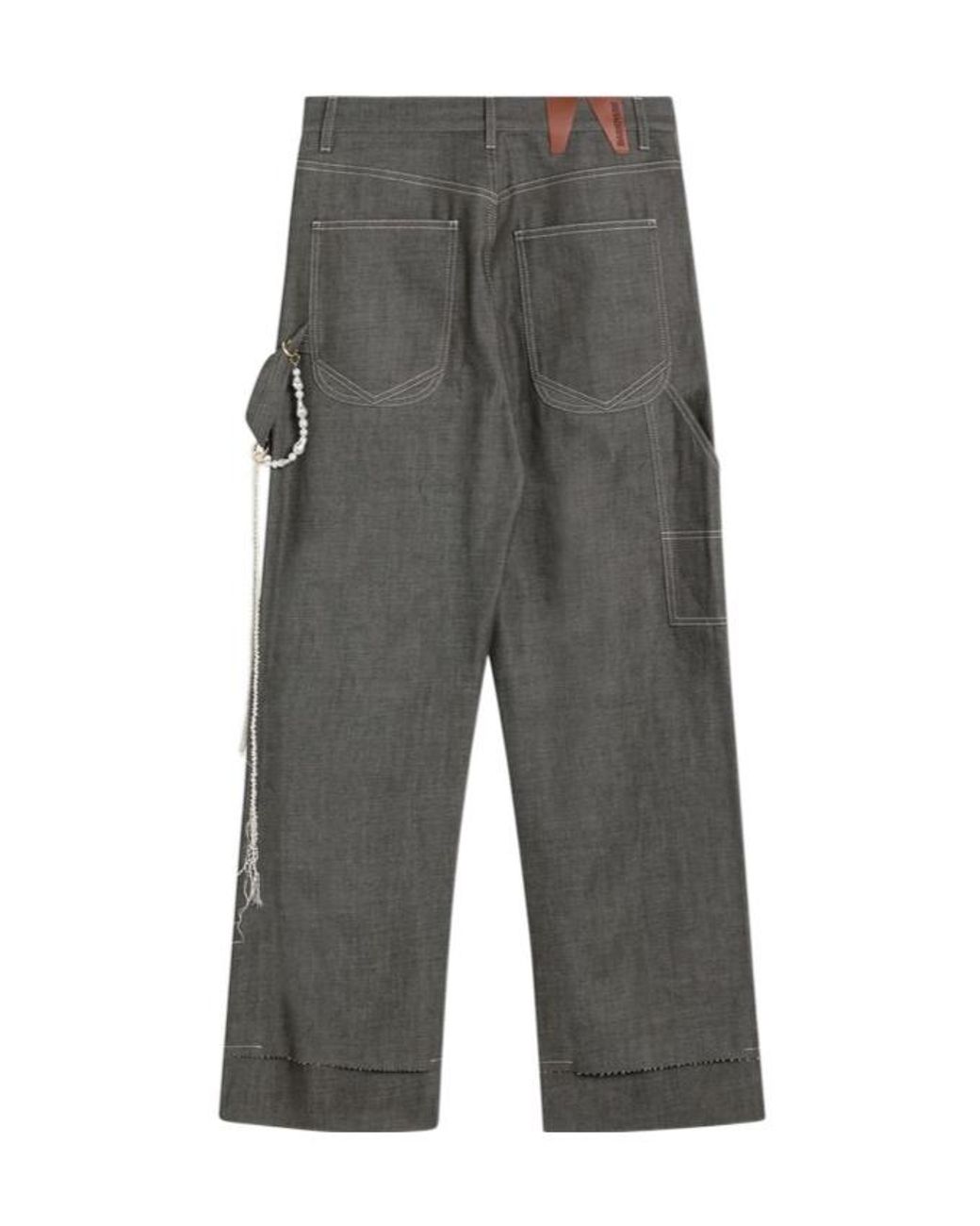 DARKPARK Lisa Chain Adorned Loose Fit Carpenter Jeans in