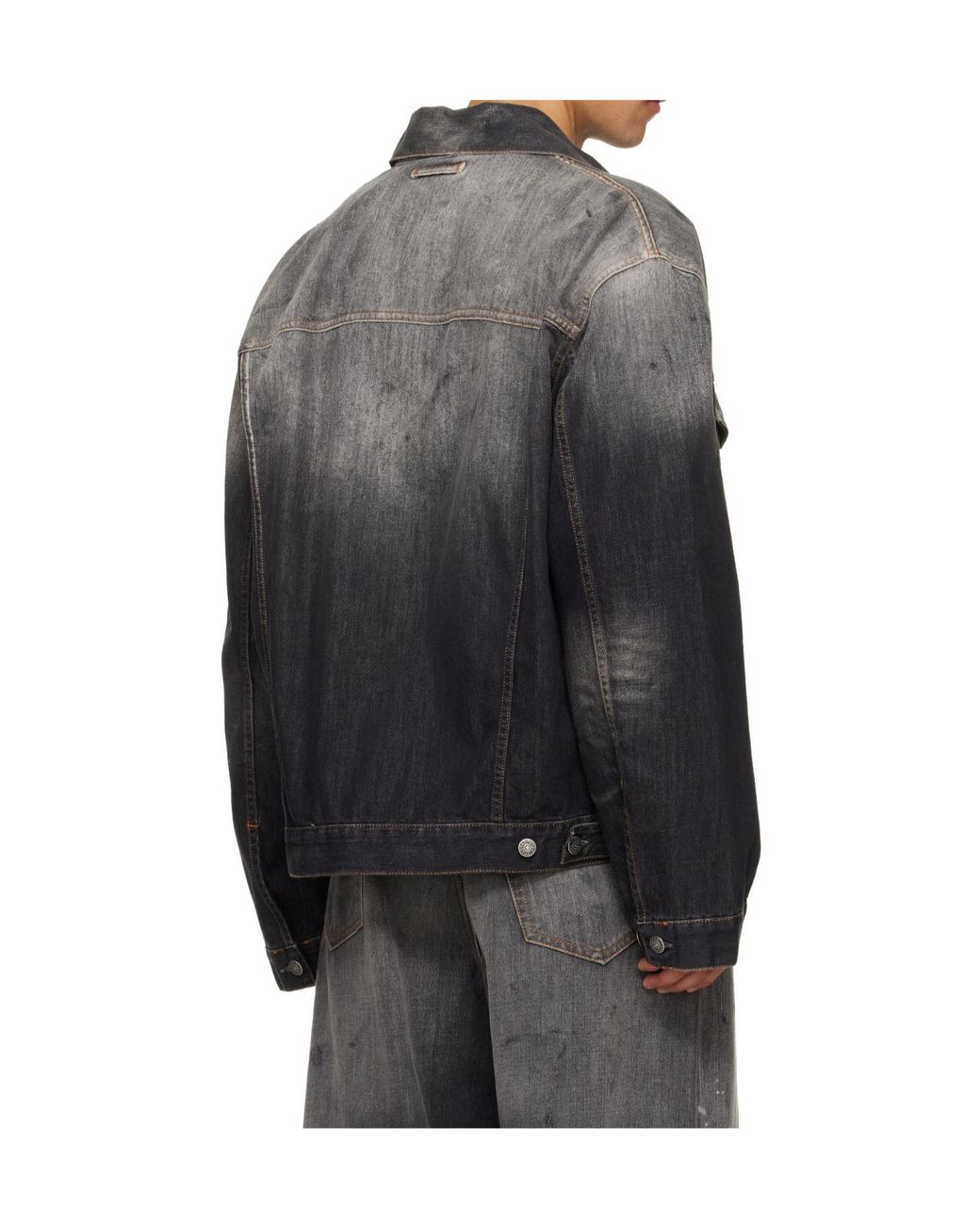 Acne Black Buttoned Denim Jacket for men