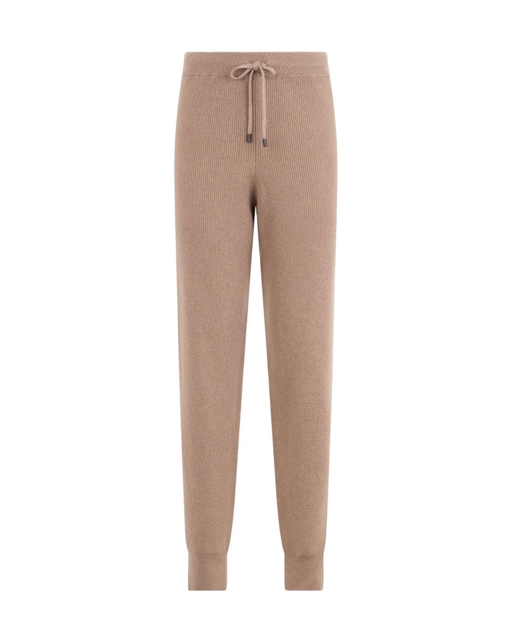 Peserico Natural Drawstring Knit Joggers