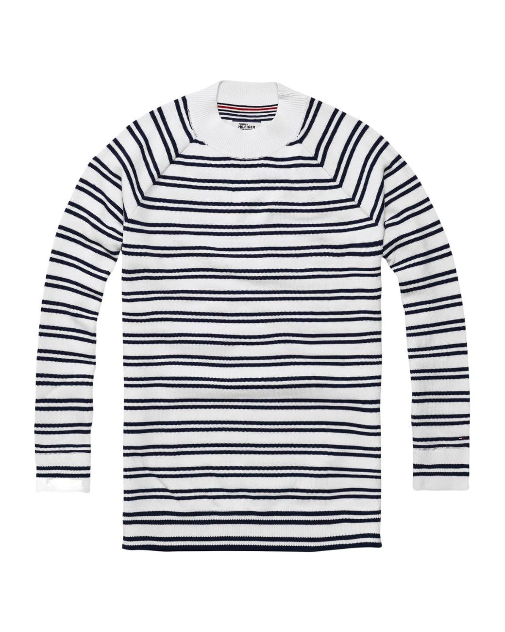 Tommy Hilfiger Blue Horizontalstripe Crewneck Knit Sweater