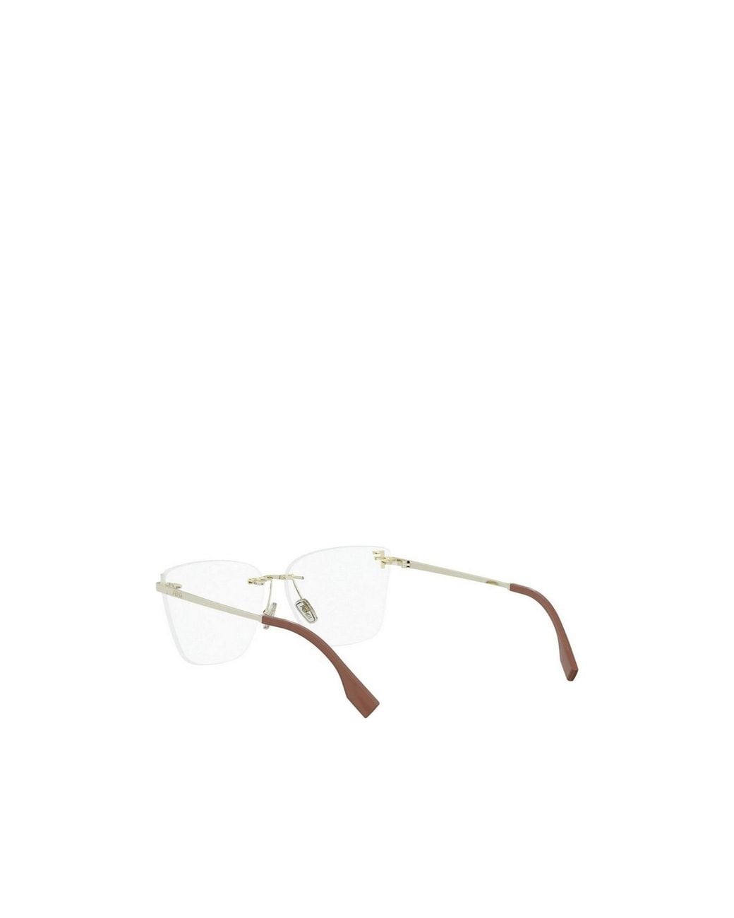 Fendi White Eyewear Rectangle Frame Glasses