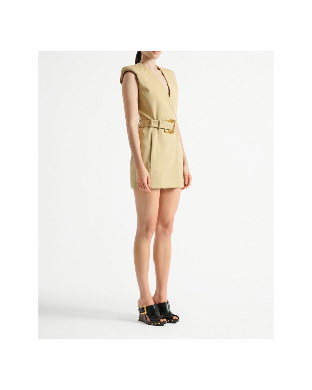 Balmain Metallic Wrap Dresses