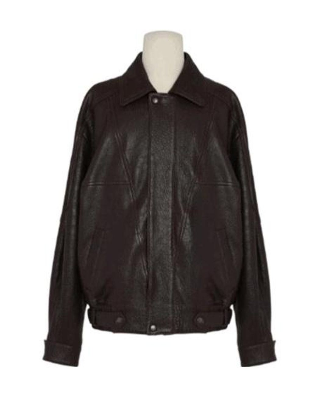 Saint Laurent Brown Bubbled Leather Jacket for men