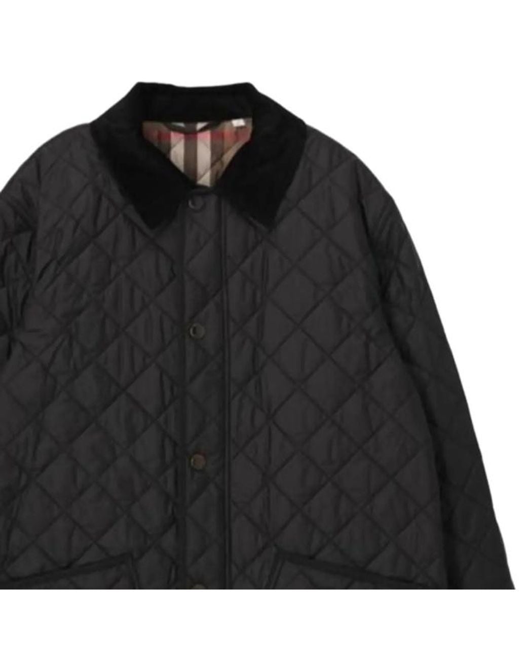 Burberry Black Long-Sleeved Cotton-Padded Jacket for men