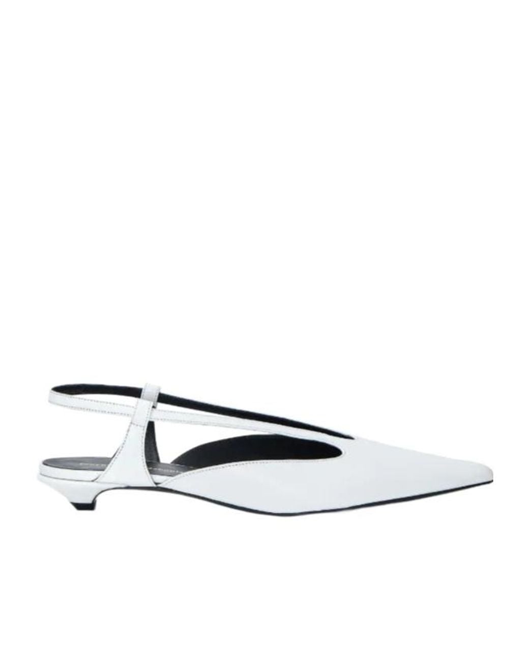 Proenza Schouler White Slingback Leather Pumps