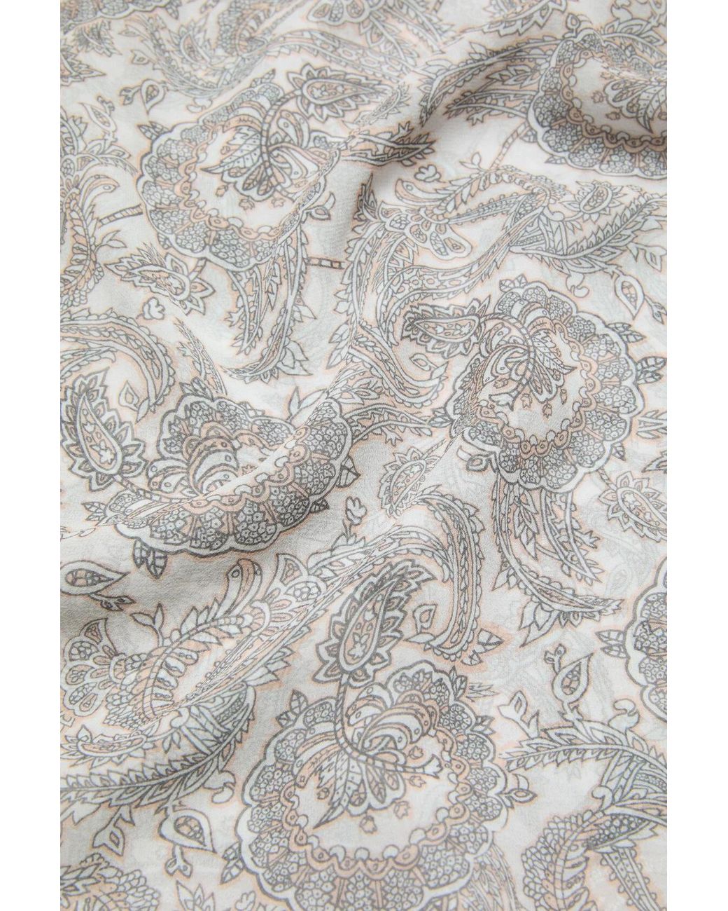 Acne Gray Paisley-Print Asymmetric Skirt