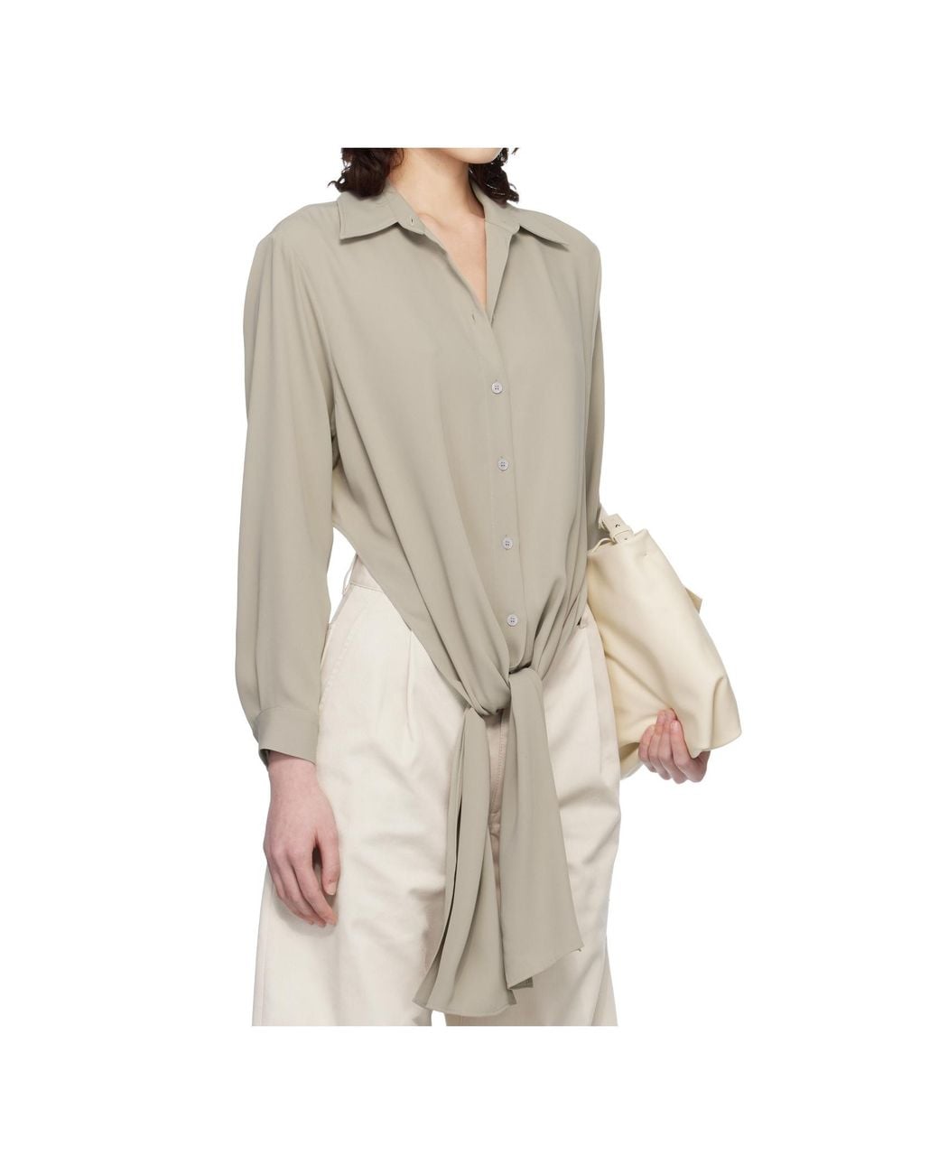 MM6 by Maison Margiela Natural Knot Detail Shirt
