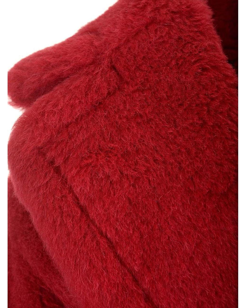 Max Mara Red Double-Breasted Long-Sleeved Coat