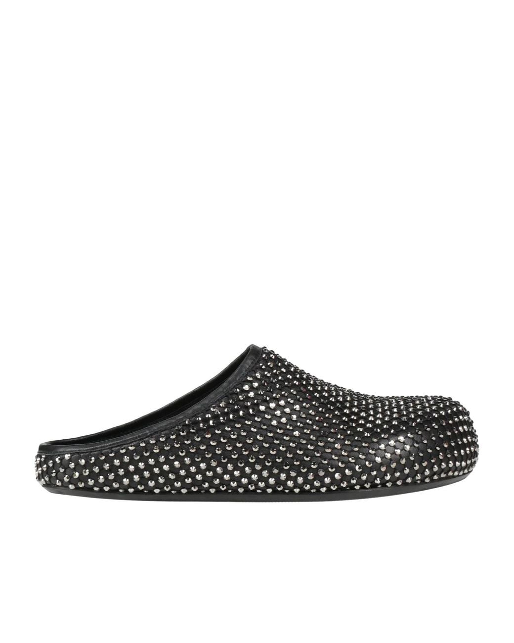 Marni Black Leather Mules