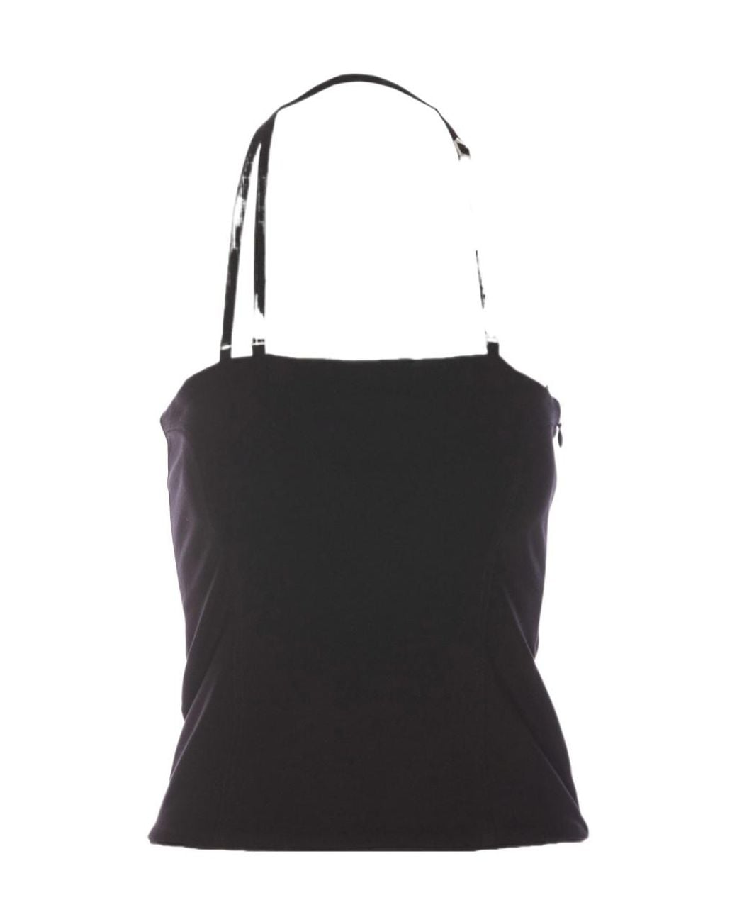 The Attico Black Panelled Tank Top