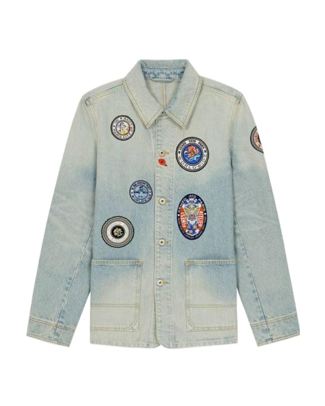 KENZO Blue Travel Denim Jacket for men