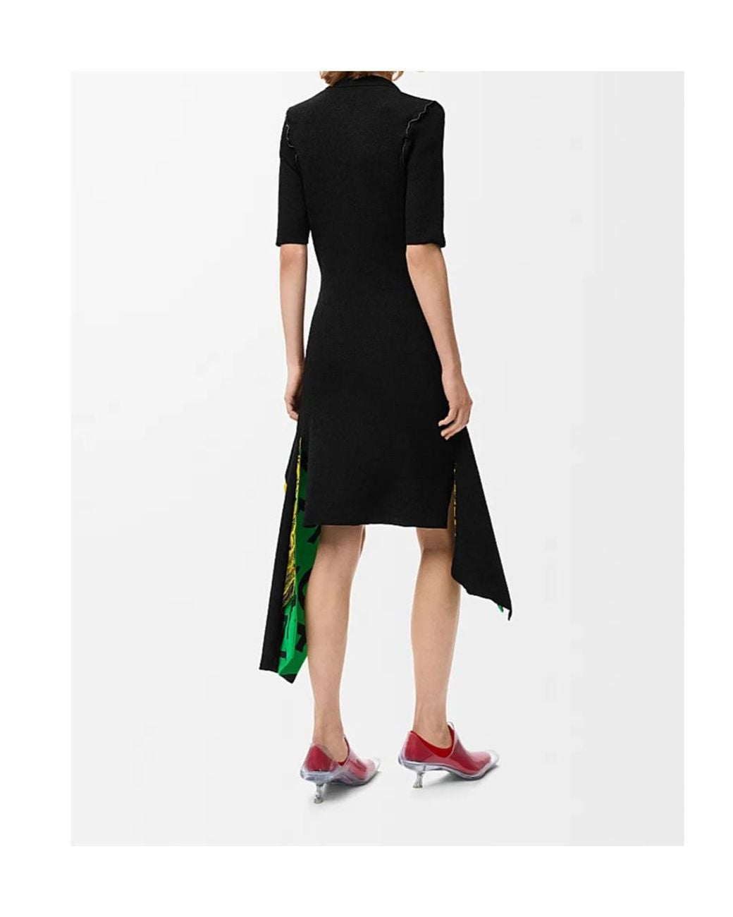Loewe Green Asymmetric Polo Dress