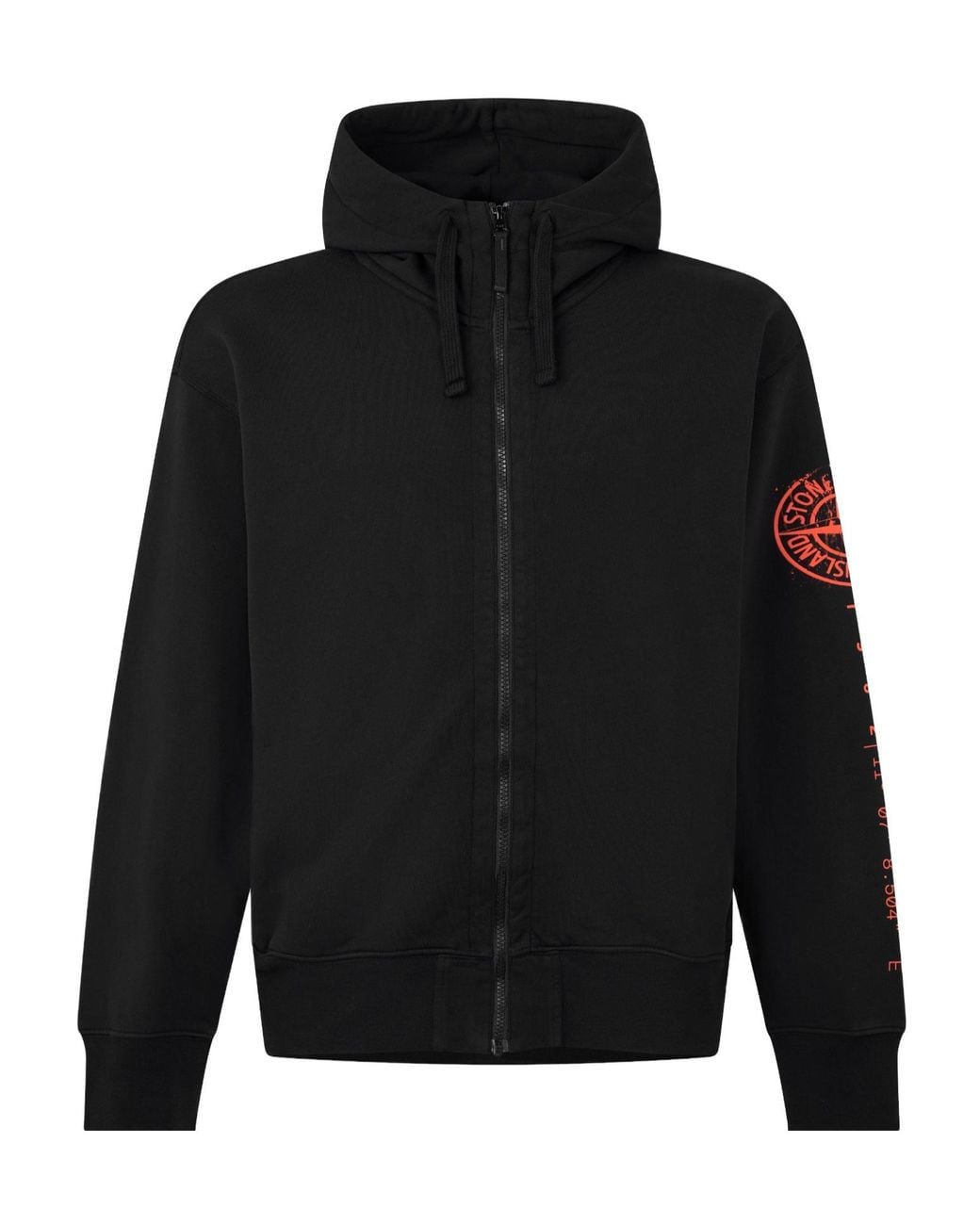 Stone Island Black Hooded Sweatshirt for men
