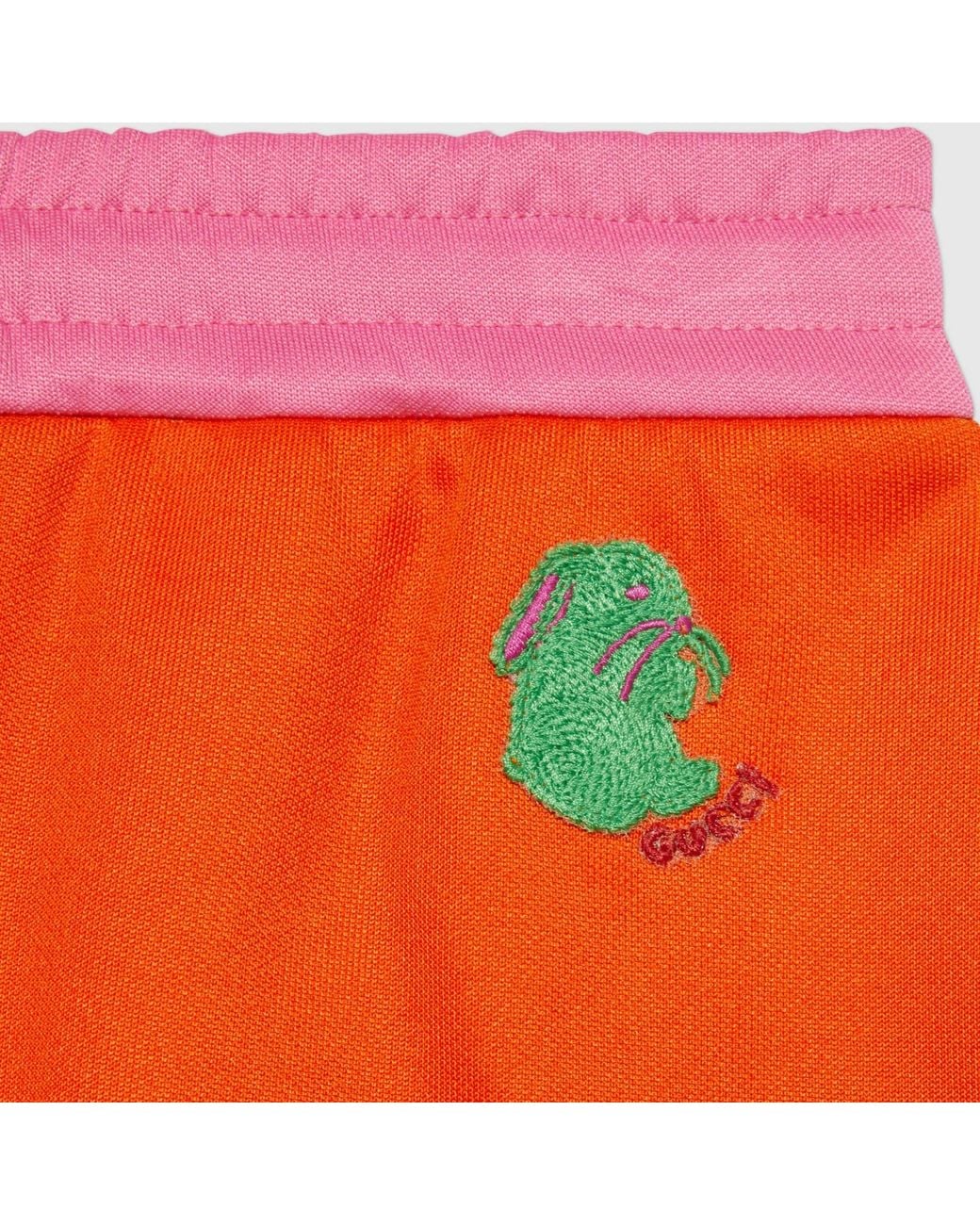 Gucci Orange Lunar New Year Drawstring Mini Skirt