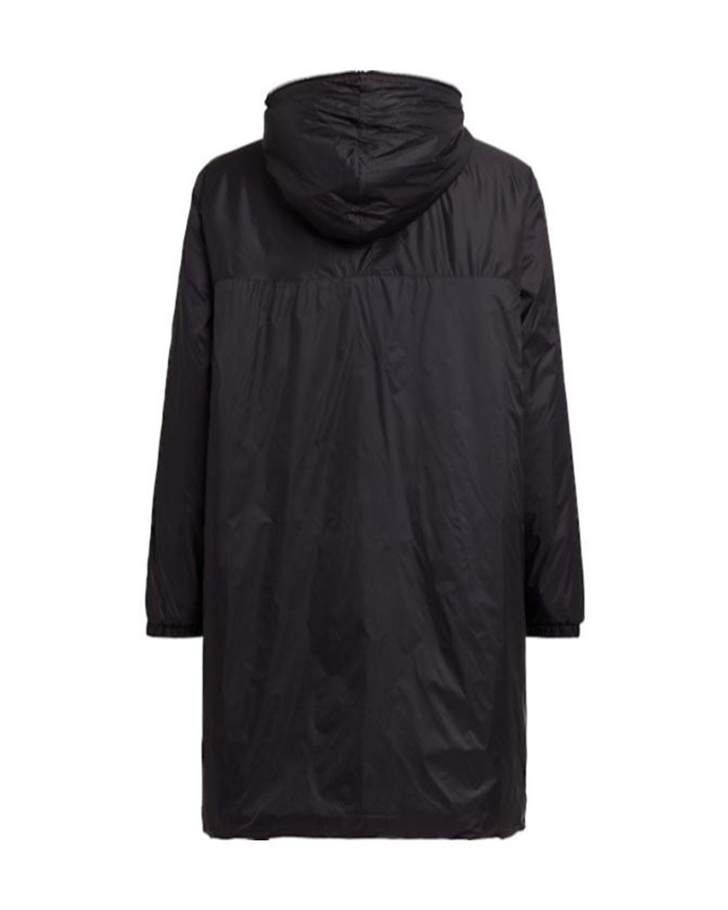 Rick Owens Black Sealed Long Windbreaker Coat for men