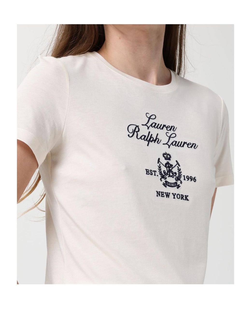Ralph Lauren White Lauren Crest Logo T-Shirt