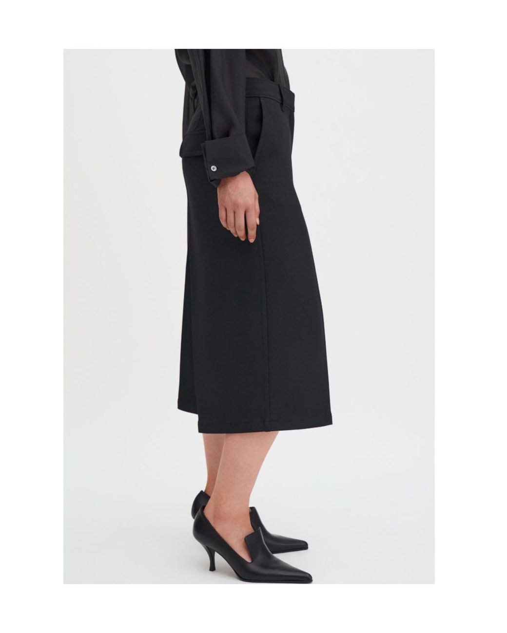 Filippa K Black Blaire Wide-Leg Pants