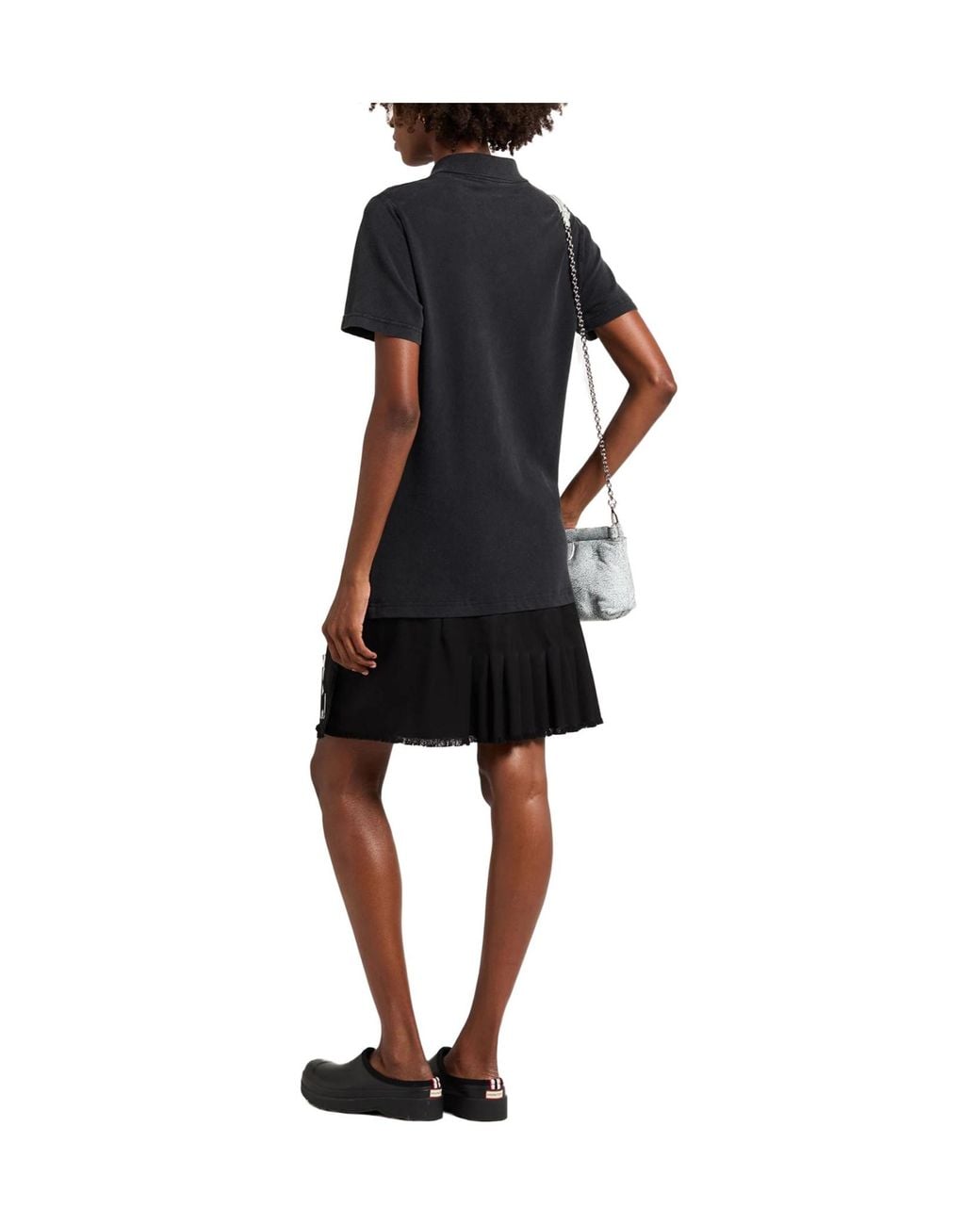 Balenciaga Black Solid-Color Polo Dress