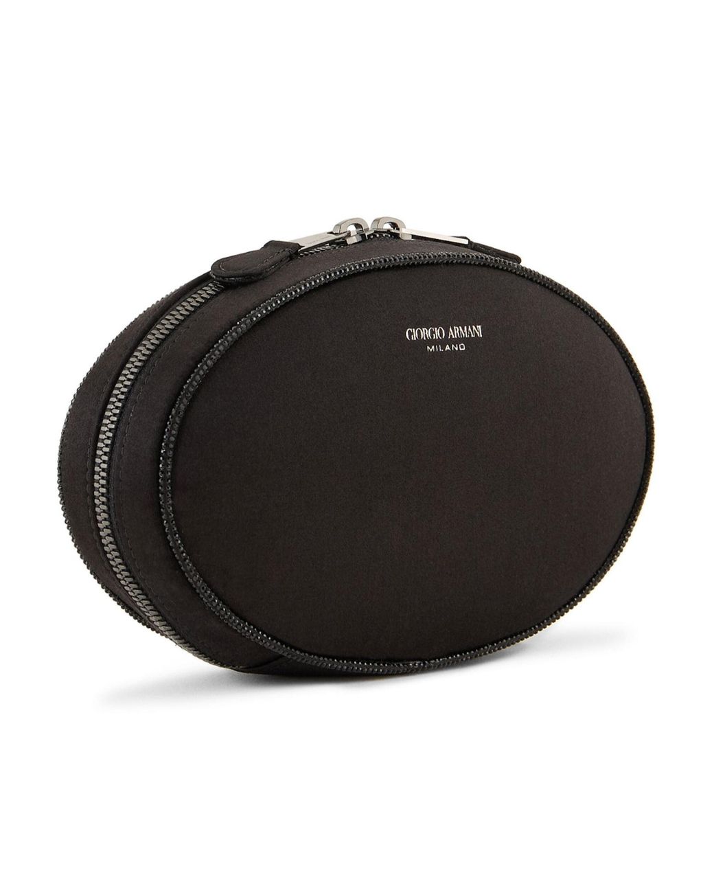 Giorgio Armani Black Chain-Link Clutch Bag