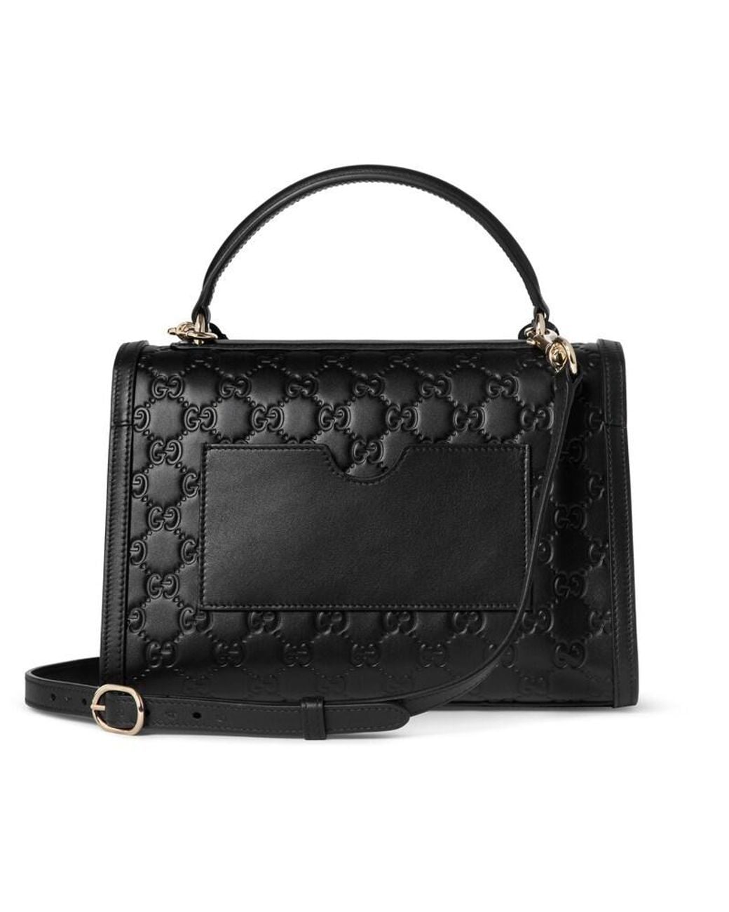 Gucci Black Padlock Medium Top Handle Bag