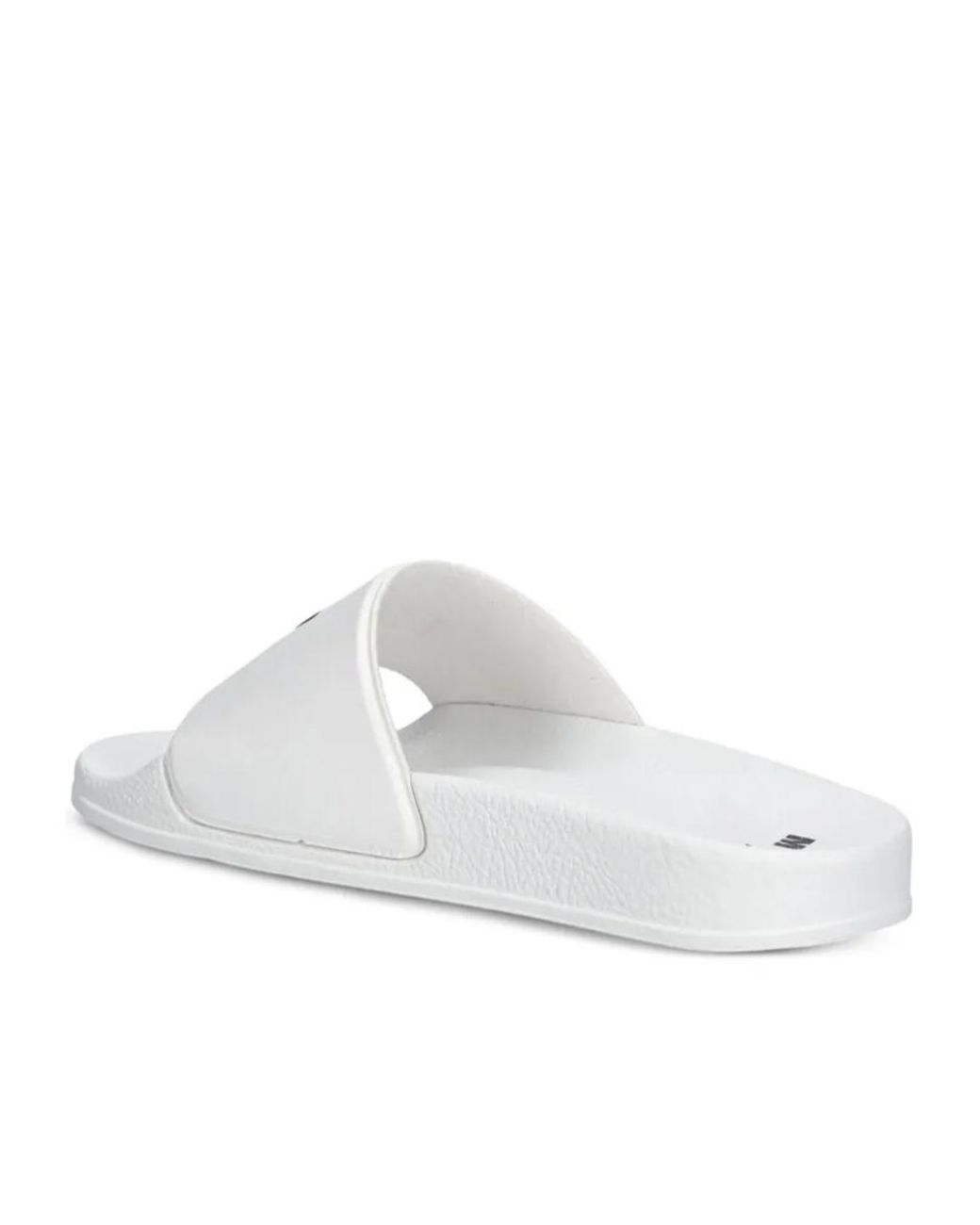 MSGM White Logo-Embossed Slides