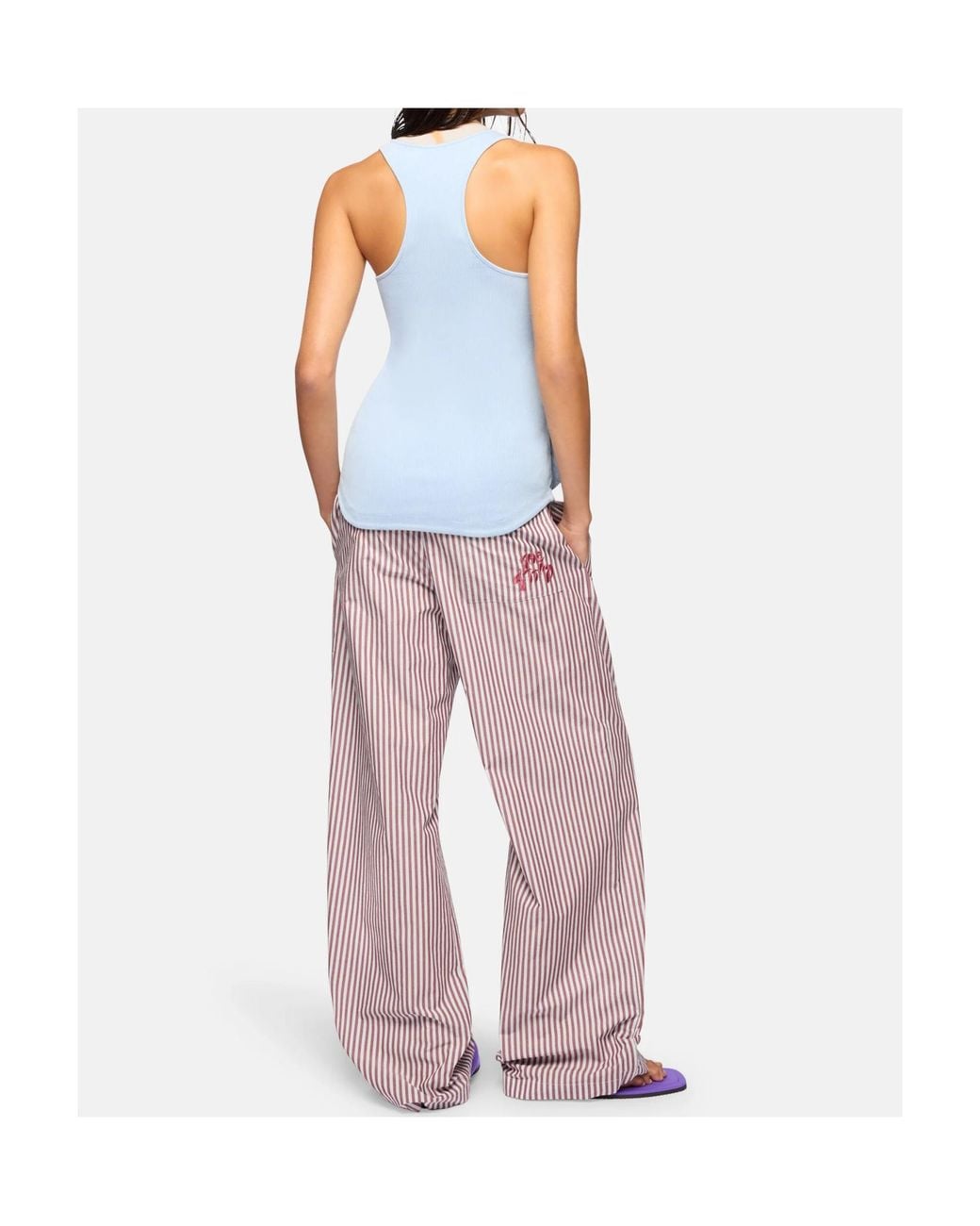 The Attico Pink The Striped Pants