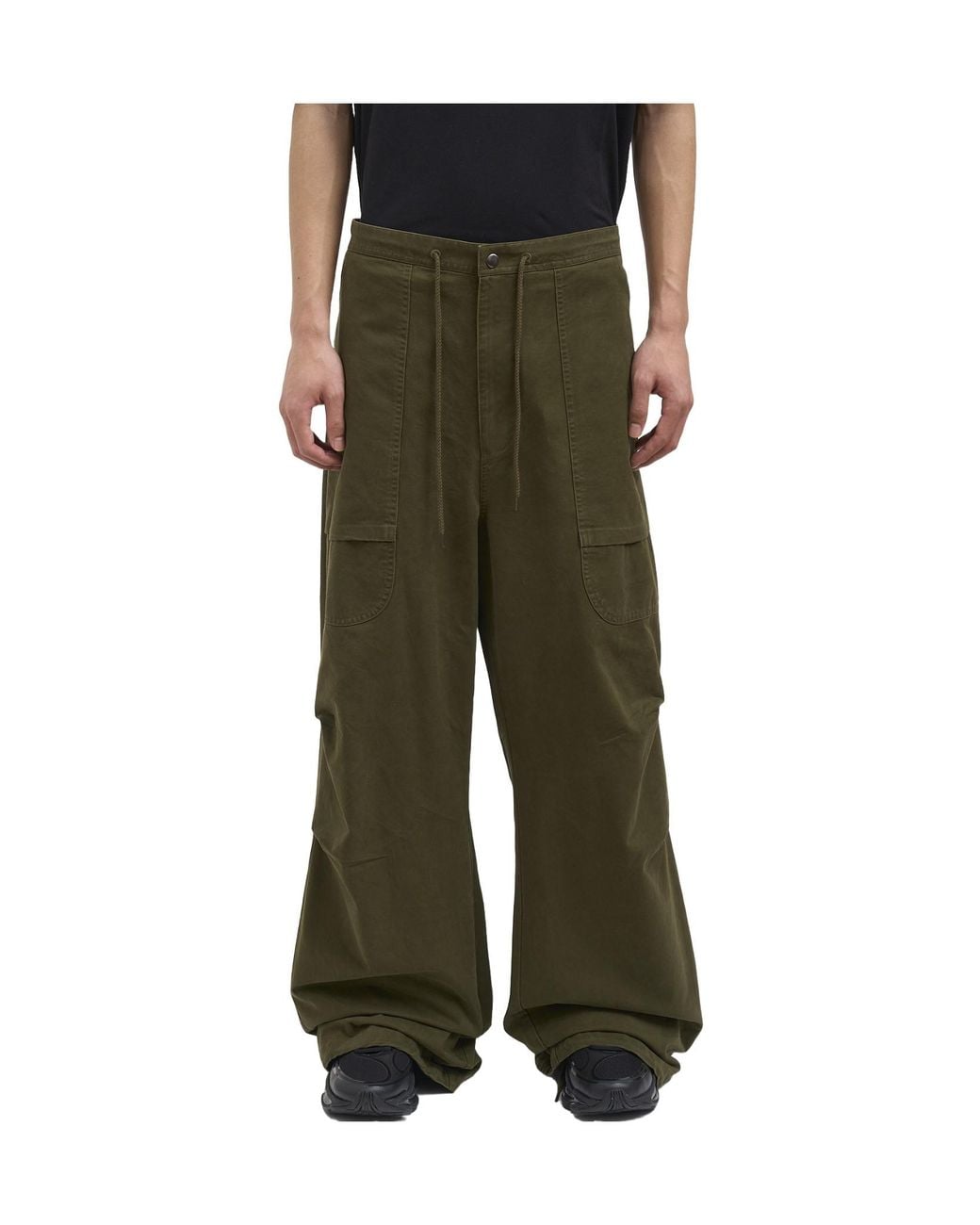 Entire studios Green Drawstring Utility Casual Pants for men