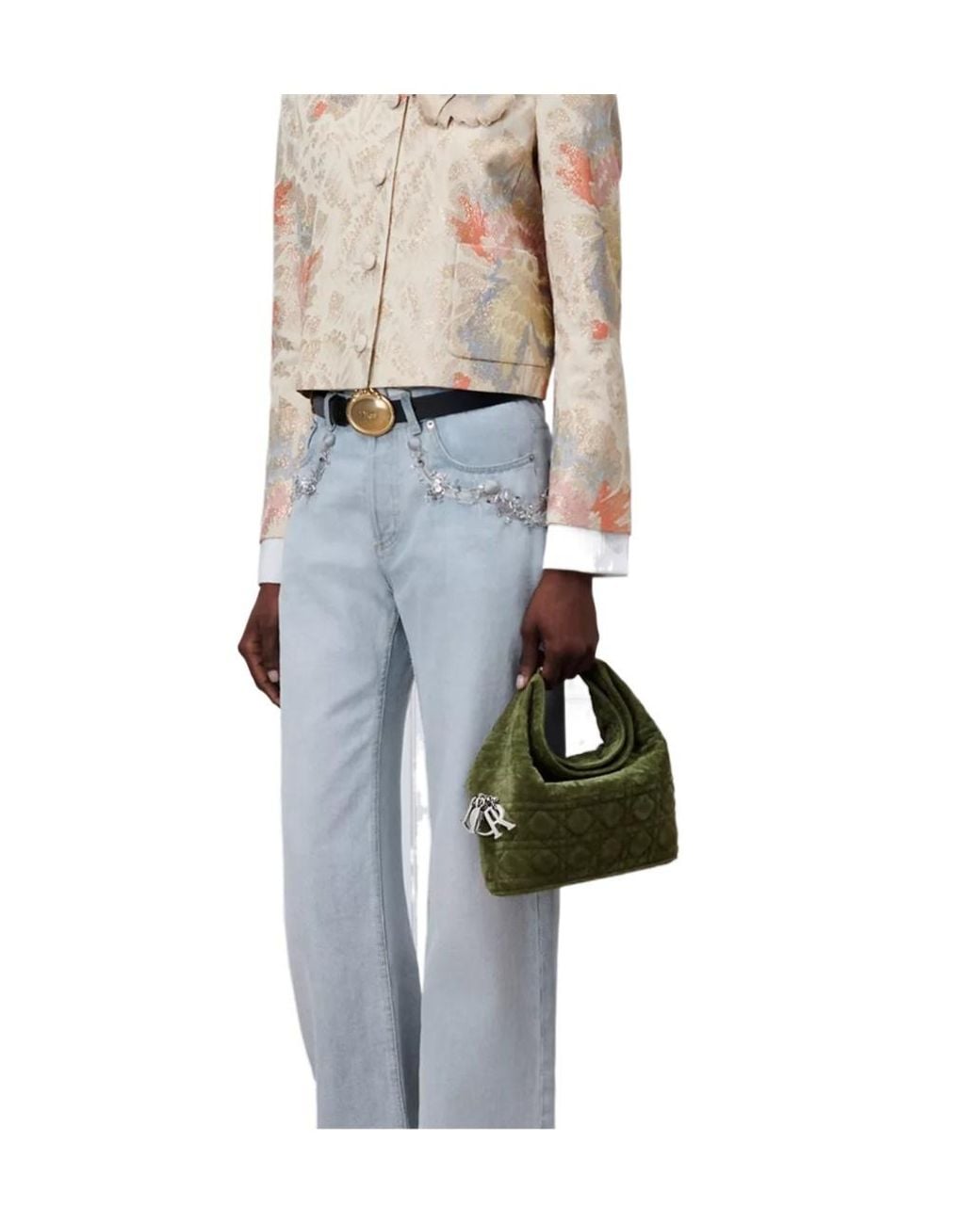 Dior White Small Toujours Hobo Bag