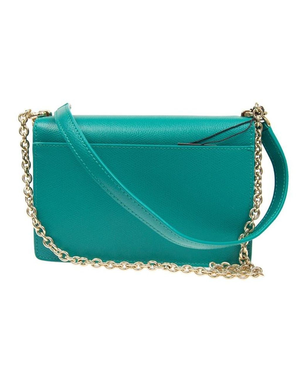 Furla Green Turn-Button Shoulder Bag