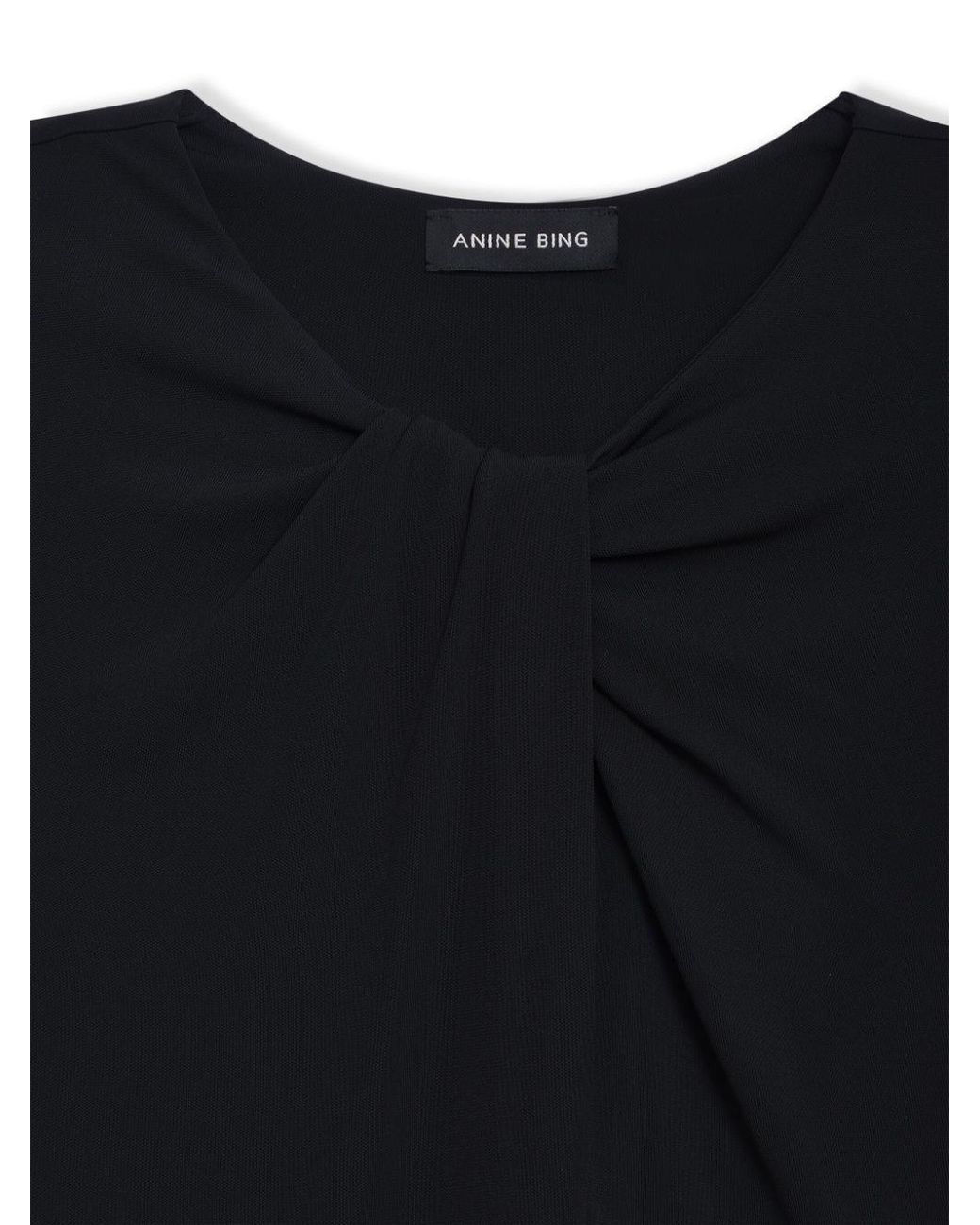 Anine Bing Blue Amaya Knot-Detail Minidress