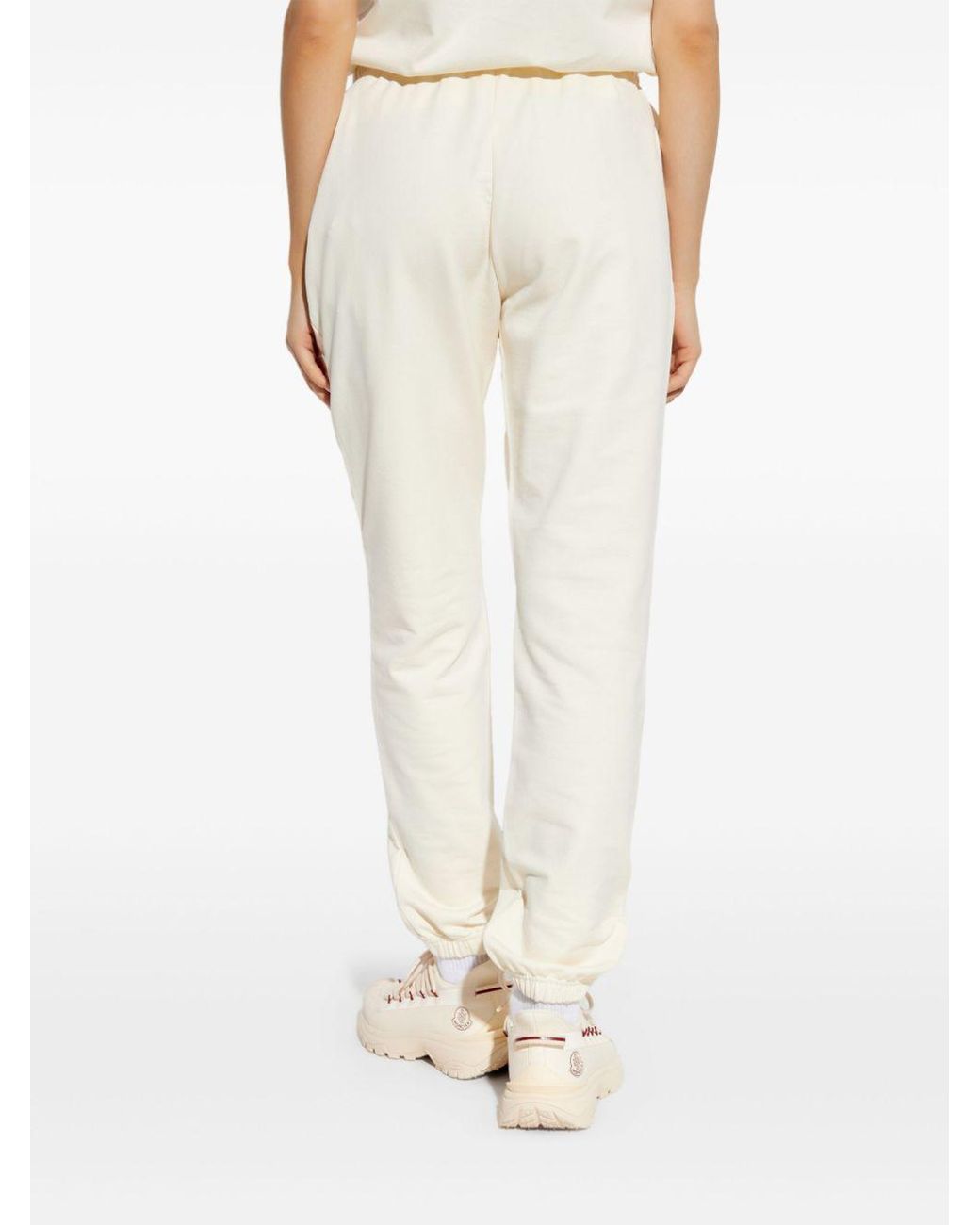 Moncler Natural Logo Patch Drawstring Sweatpants