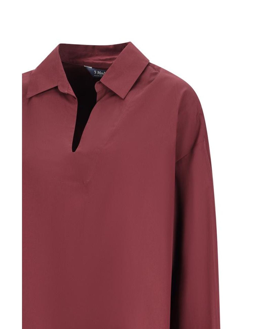 Max Mara Purple Cotton Poplin Blouse