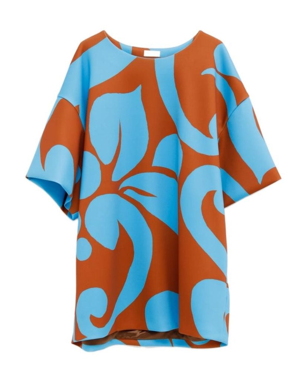 Dries Van Noten Blue Round Neck Dress