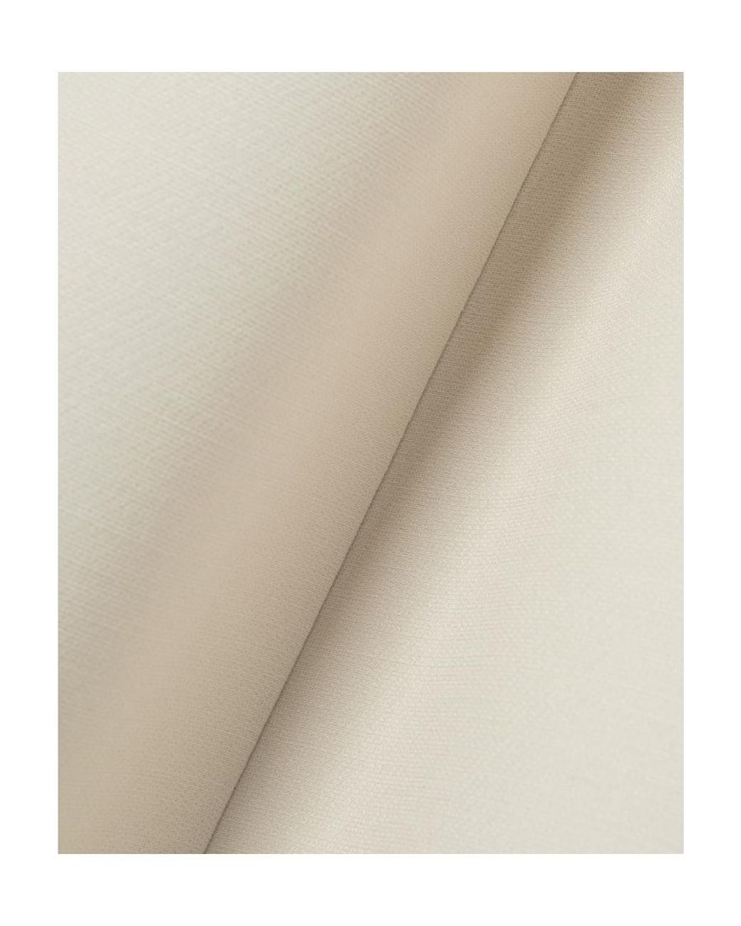 The Row White Logo Collar Wool Silk Blend Mid-Length Dress